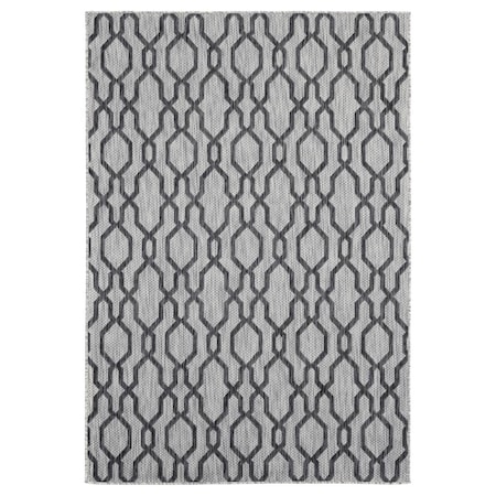 Manmade 7 ft. 10 in. x 10 ft. 6 in. Augusta Belle Mare Black Rectangle Oversize Rug MA3089818